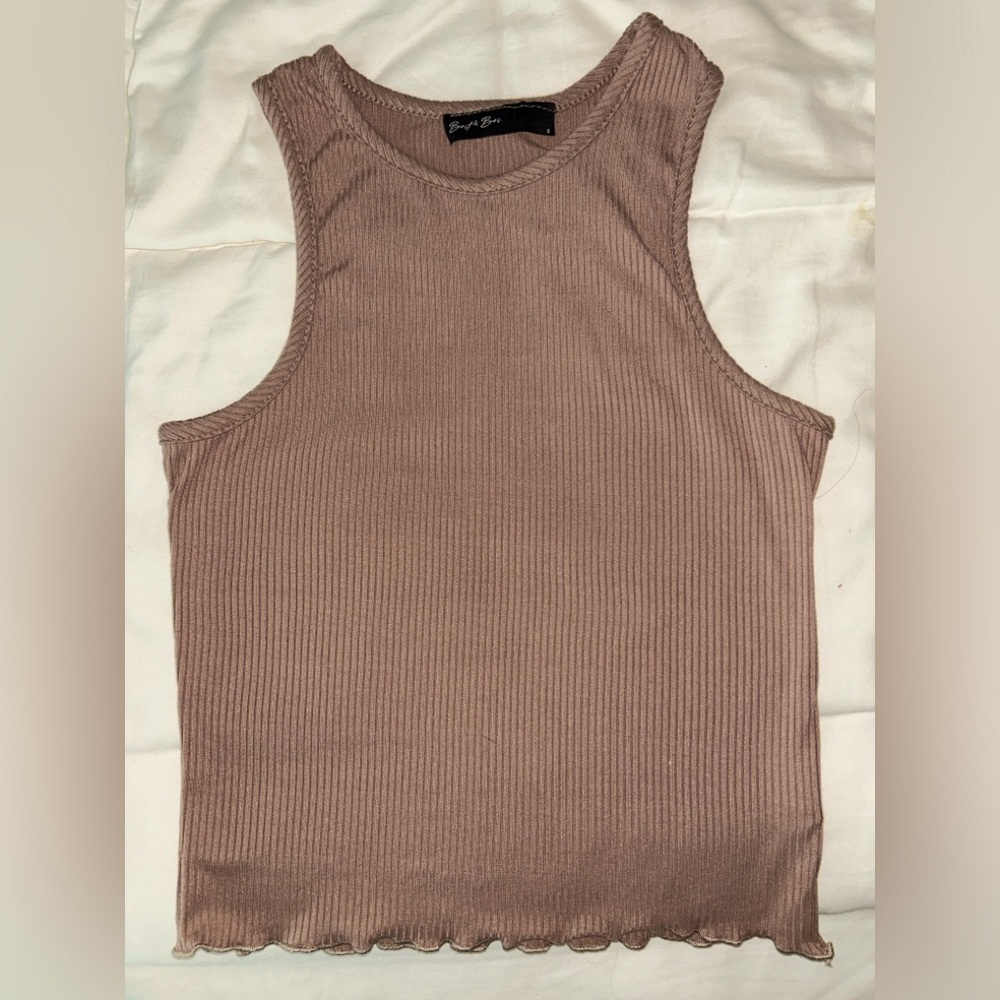 brown/tan cami top